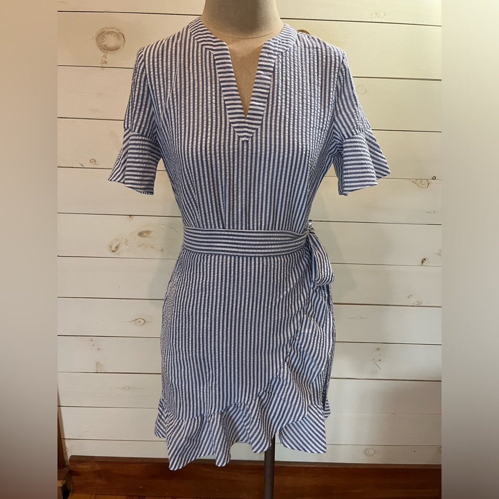 Vineyard Vines Seersucker Wrap Dress